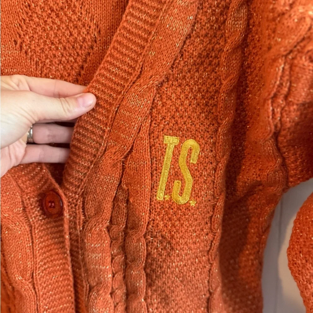 TAYLOR SWIFT The Life of a Showgirl Orange Cardigan, Size S - Picture 6 of 9